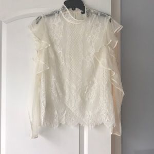COPY - Bcbg ivory lace cold shoulder too small